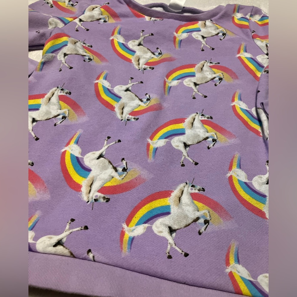Unicorn Rainbow Purple Toddler Top - Picture 2 of 3